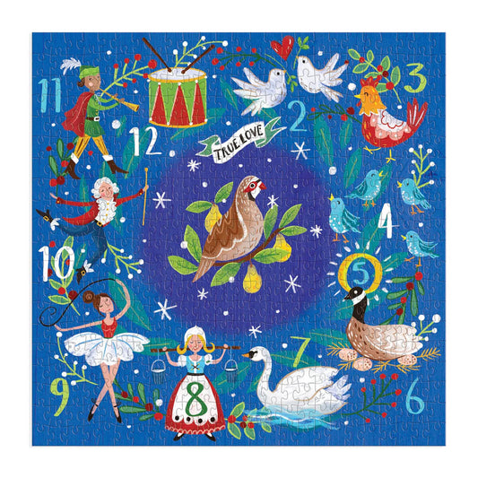 12 Days Wreath 500 Piece Puzzle by Galison