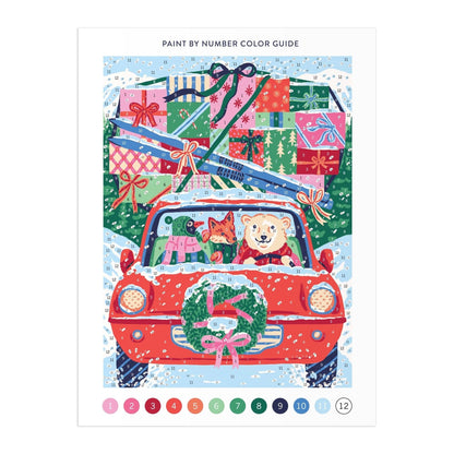 Christmas Joyride 9 x 12" Paint by Number Kit