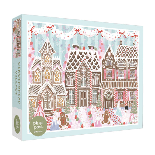 Gingerbread Village 500 Piece Christmas Puzzle by Pippi Post