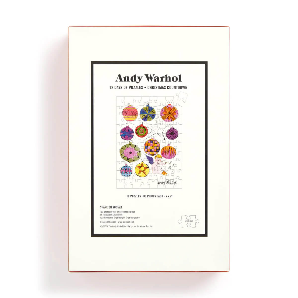 christmas puzzle advent calendar - andy warhol
