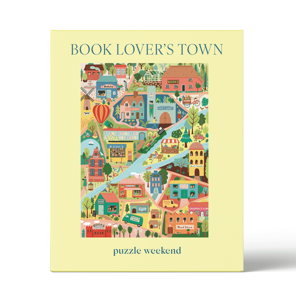 Book Lover's Town Puzzle by Anja Riebensam - Gift for Book Lovers - Puzzle Weekend