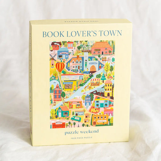 Book Lover's Town Puzzle by Anja Riebensam - Gift for Book Lovers - Puzzle Weekend