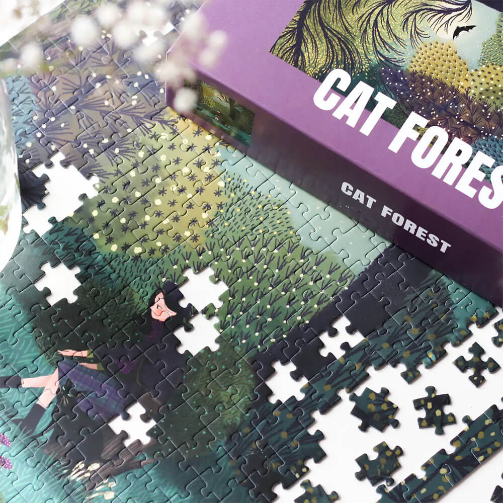piecely puzzles - cat forest by jane newland