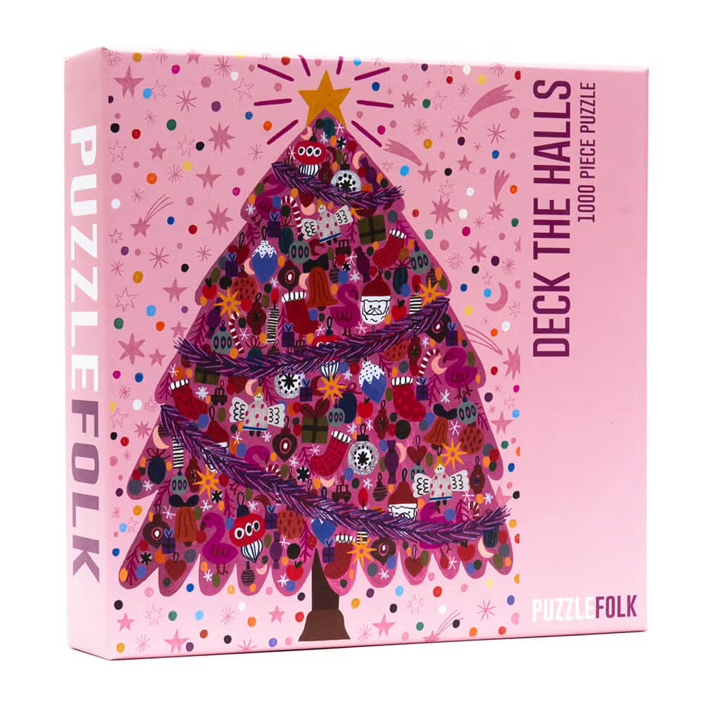 puzzlefolk deck the halls christmas puzzle