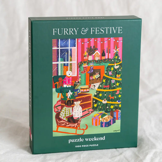 Furry & Festive 1000 Piece Christmas Puzzle by Eva Jael for Puzzle Weekend