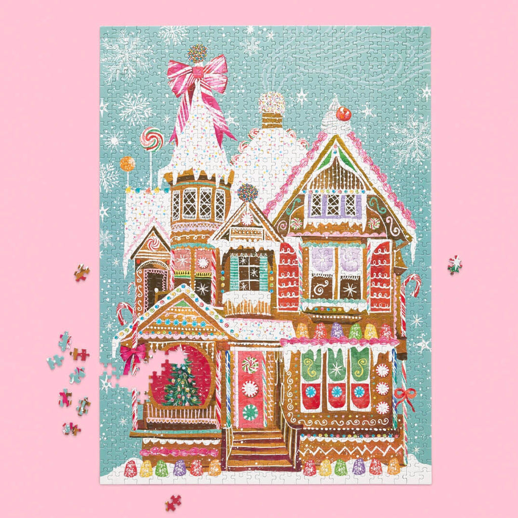 Gingerbread House Christmas Puzzle by Katie Daisy