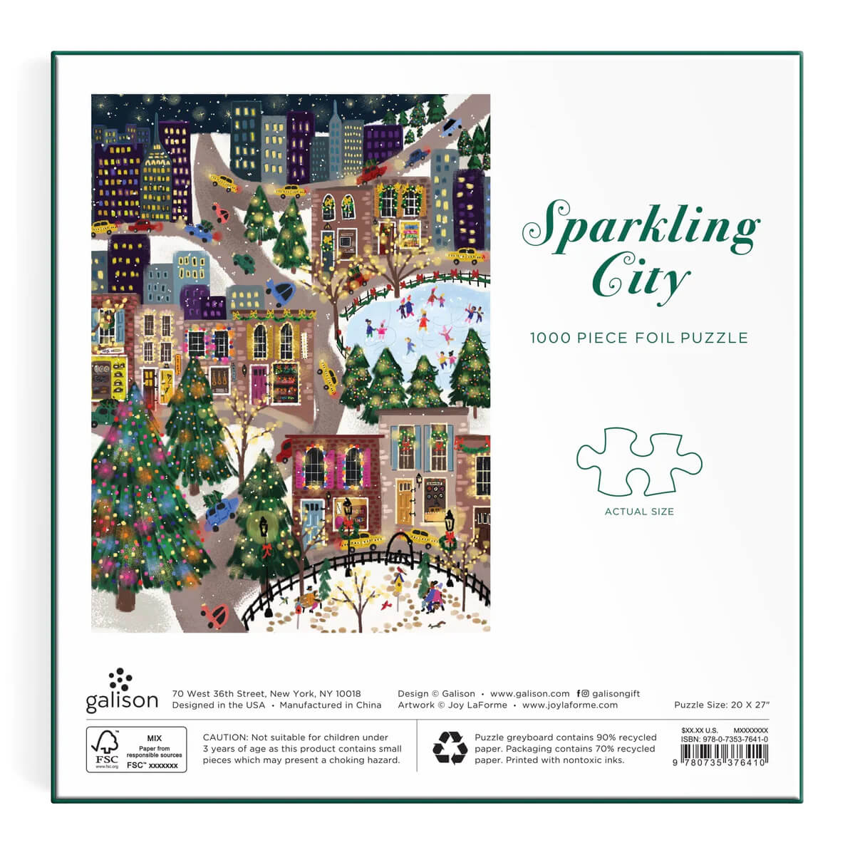 joy laforme sparkling city foil puzzle