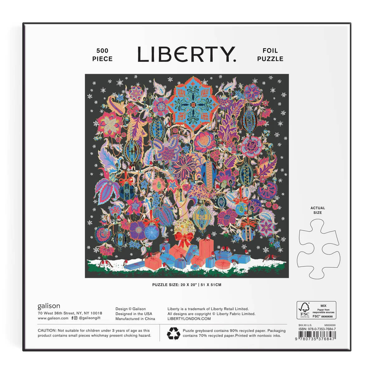 Liberty Christmas Tree of Life Foil Puzzle