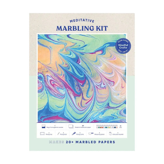 meditative marbling kit from chronicle books