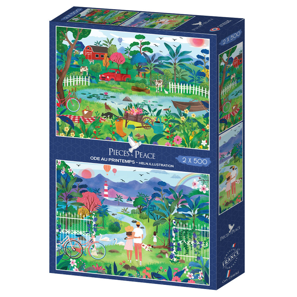 Ode to Spring Puzzle Set of 2 by Pieces and Peace
