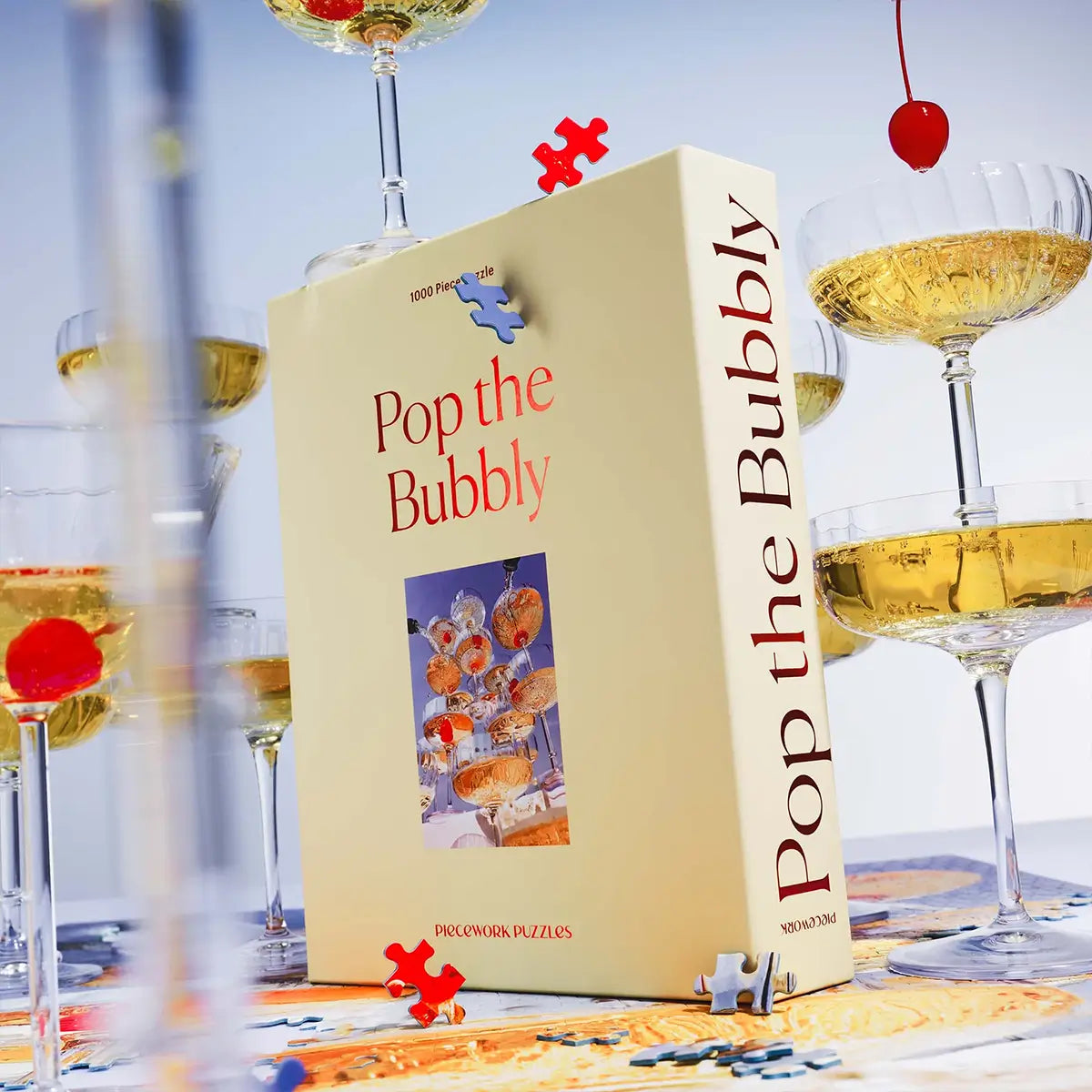 Pop the Bubbly champagne puzzle by Piecework Puzzles