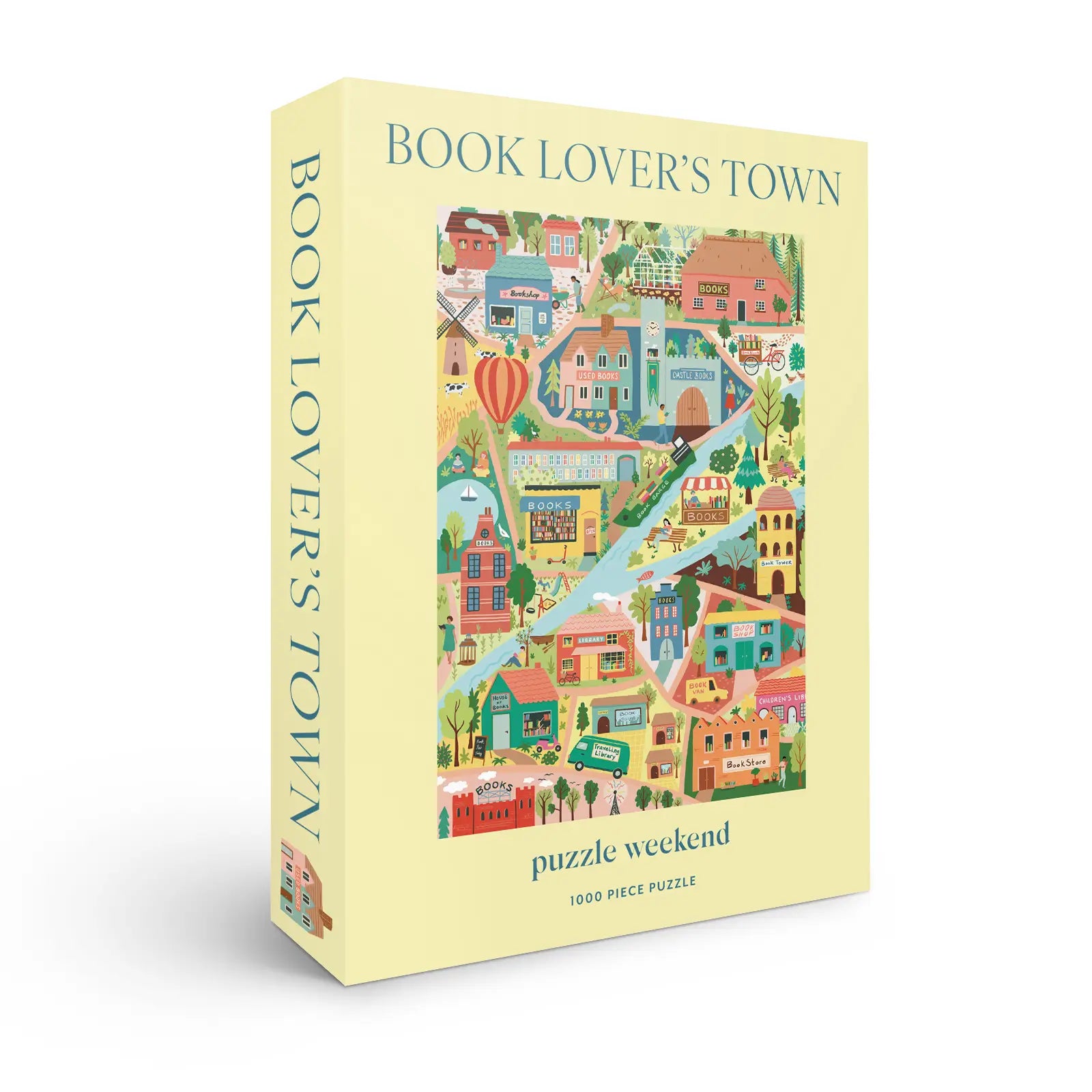 Book Lover's Town Puzzle by Anja Riebensam - Gift for Book Lovers - Puzzle Weekend