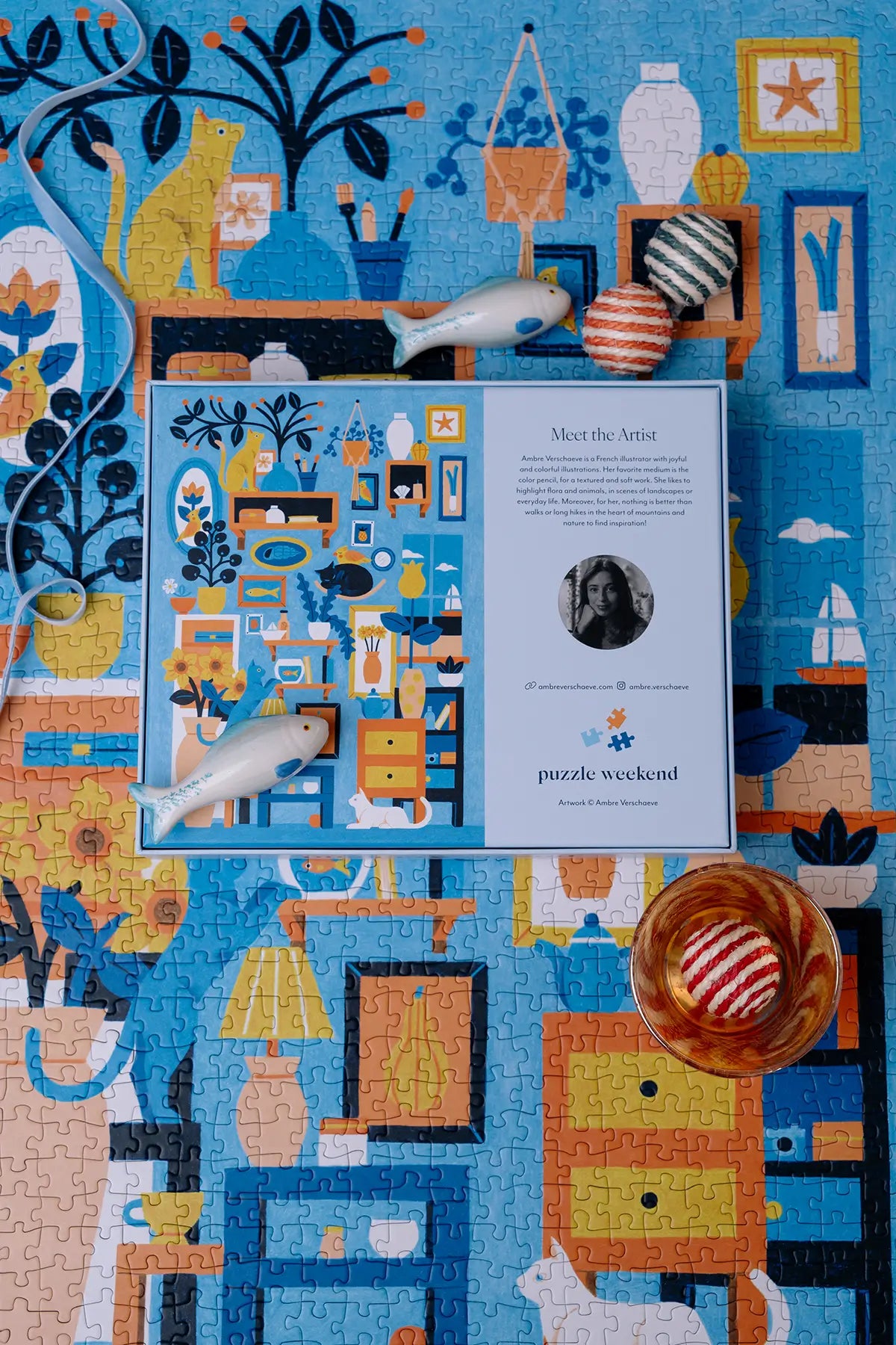 Feline Curiosities Cat Jigsaw Puzzle by Ambre Verschaeve