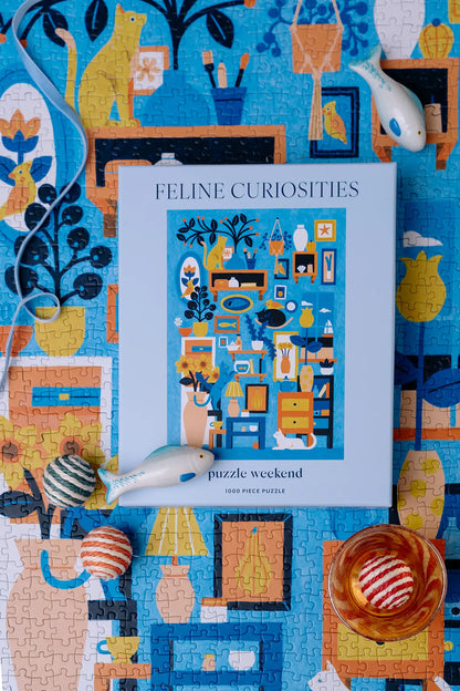 1000 piece cat jigsaw puzzle by puzzle weekend