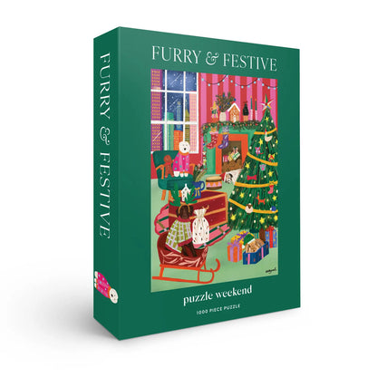 Furry & Festive 1000 Piece Christmas Puzzle by Eva Jael for Puzzle Weekend