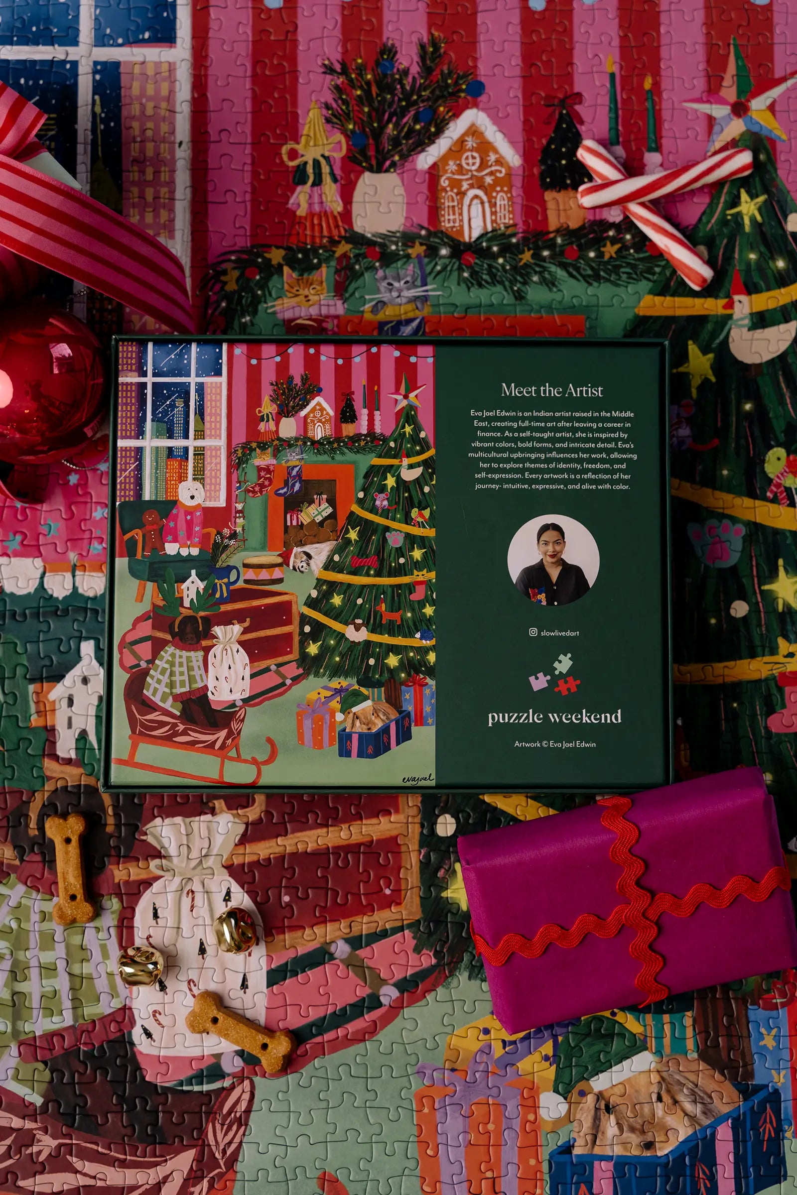 cute christmas puzzle by eva jael for puzzle weekend
