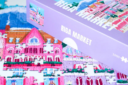 Riga Market Christmas Puzzle by Millie Putland - Piecely Puzzle