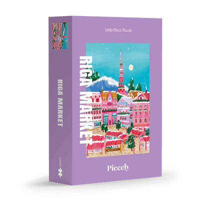 Riga Market Christmas Puzzle by Millie Putland - Piecely Puzzle