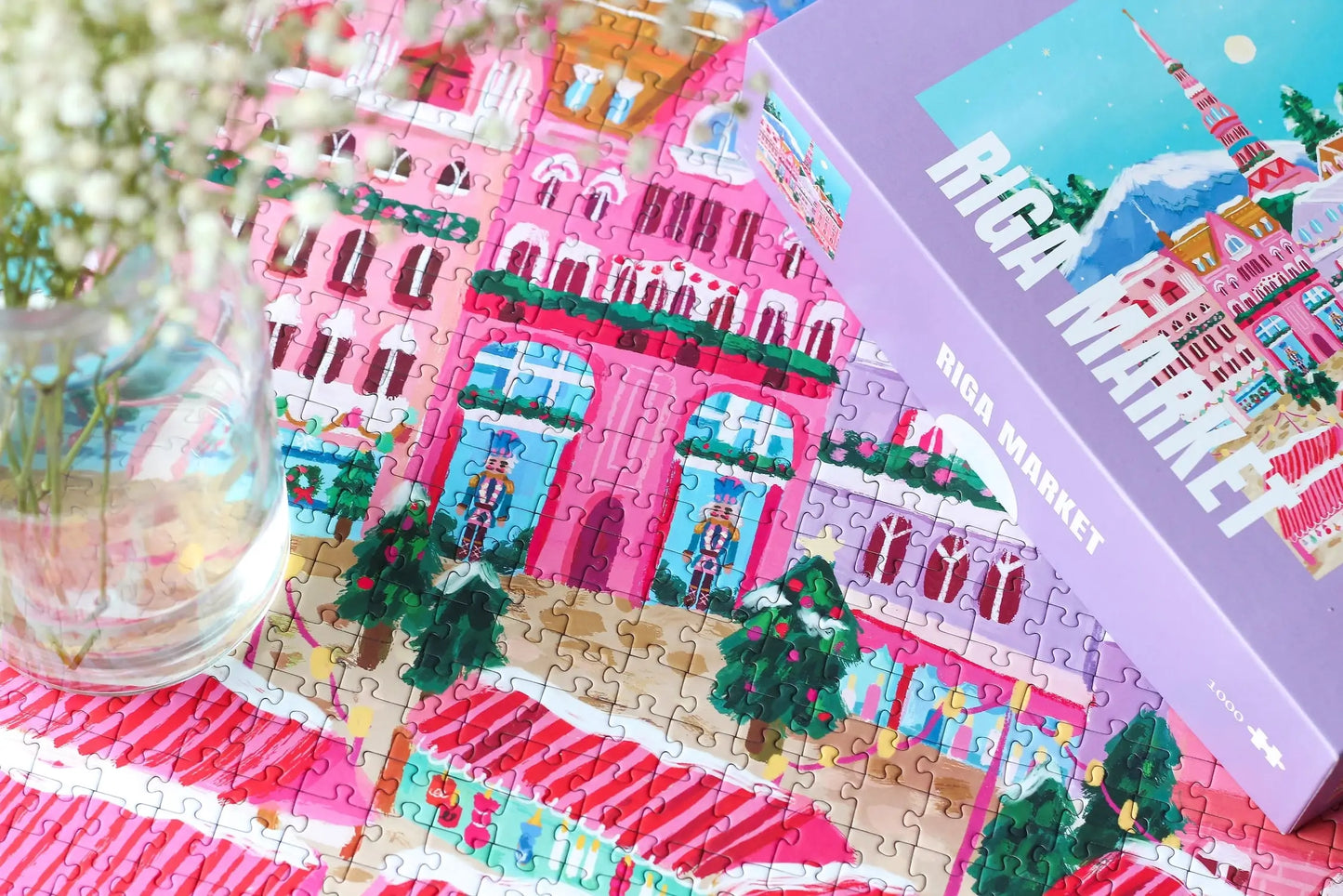 Riga Market Christmas Puzzle by Millie Putland - Piecely Puzzle