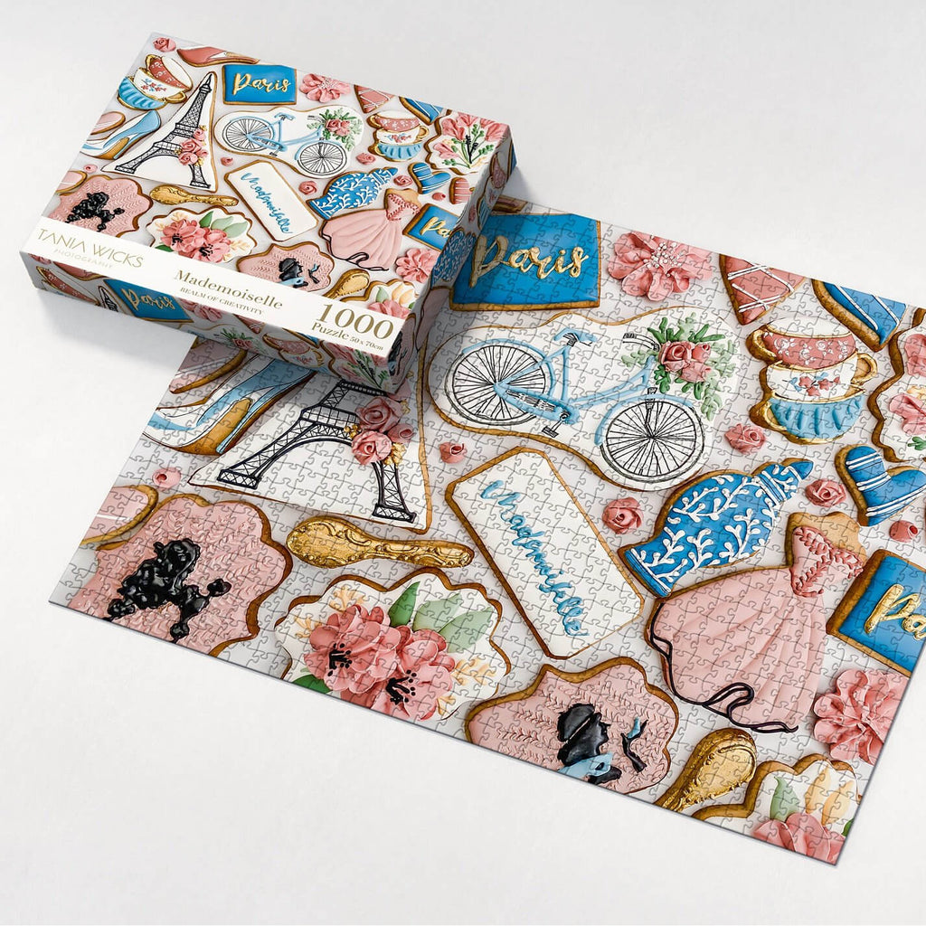 paris royal icing cookies - tania wicks puzzle
