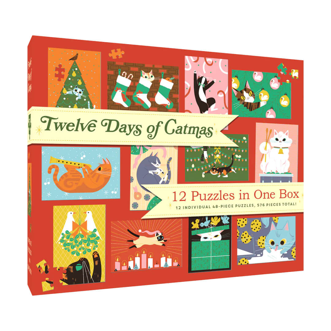 Twelve Days of Catmas Puzzle Advent Calendar