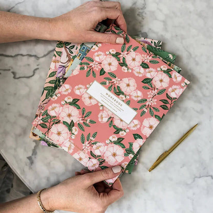 camellias workbook - bespoke letterpress