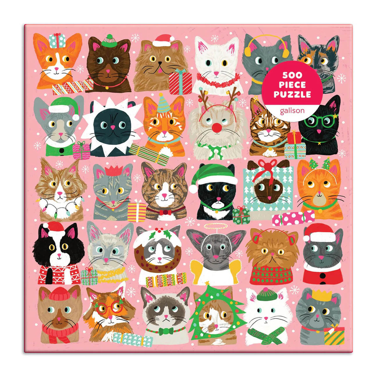 festive furballs christmas cat puzzle