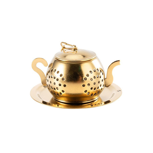 Gold Teapot Shaped Tea Infuser