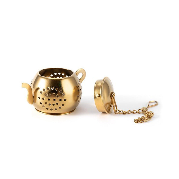 Gold Teapot Shaped Tea Infuser