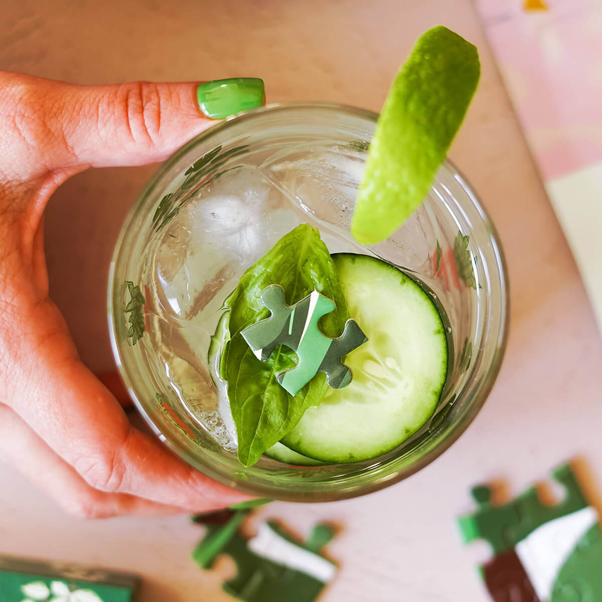 houseplants rocks glass