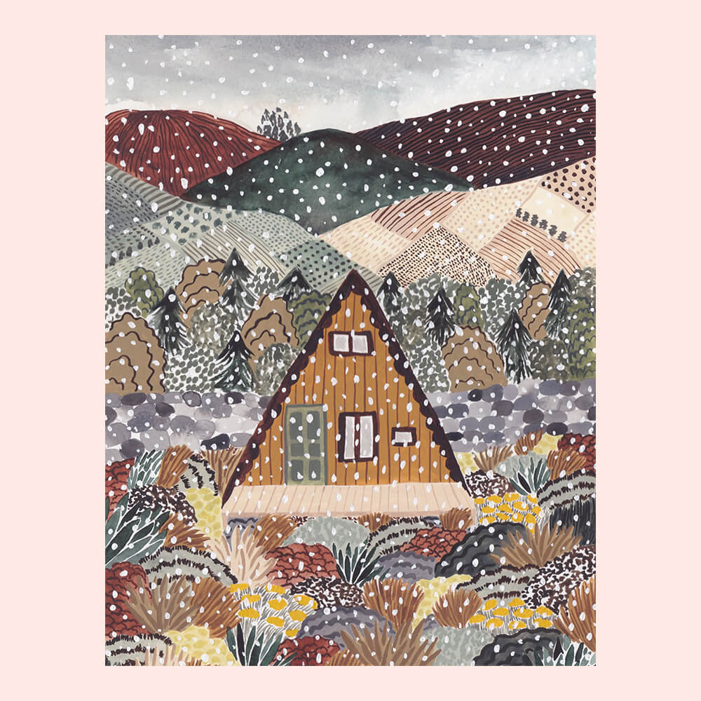 jiggy snow cabin winter puzzle