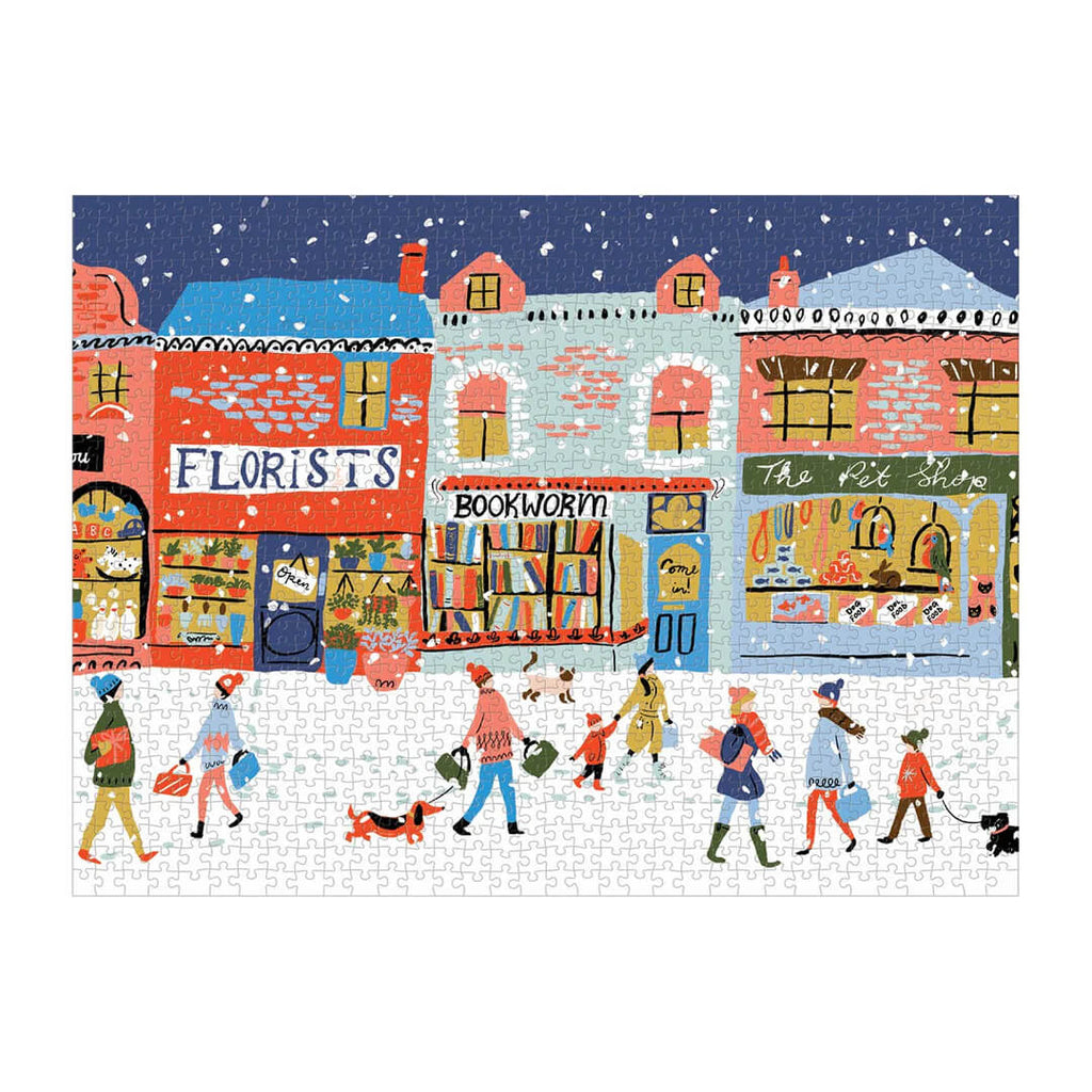 Main Street Village Galison Holiday Puzzle