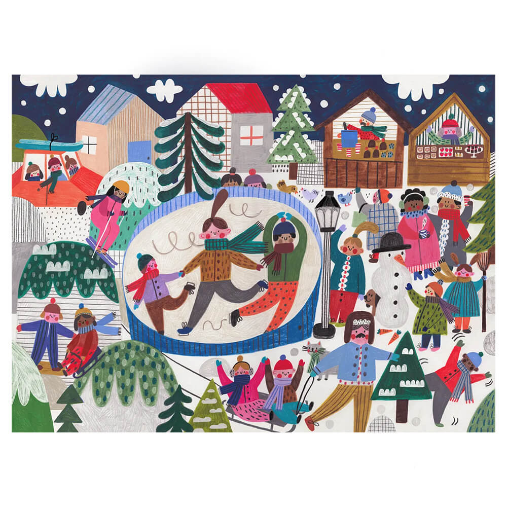 snow happy puzzle by puzzlefolk