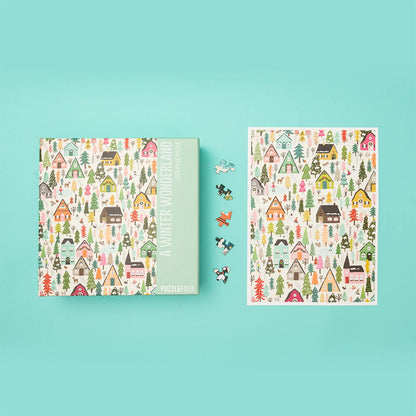 puzzle folk winter wonderland christmas puzzle