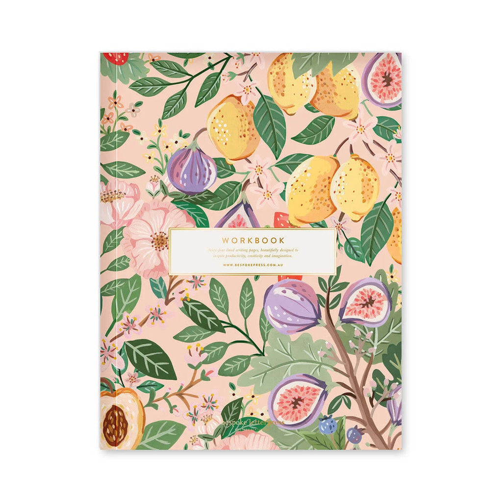 summer fruits workbook - bespoke letterpress