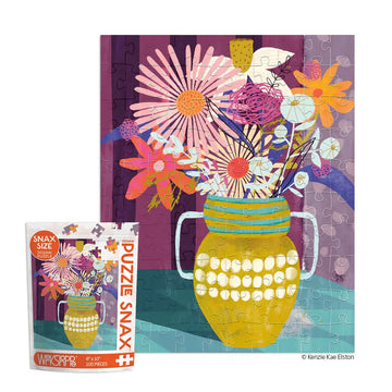 bright bouquet mini puzzle by werkshoppe